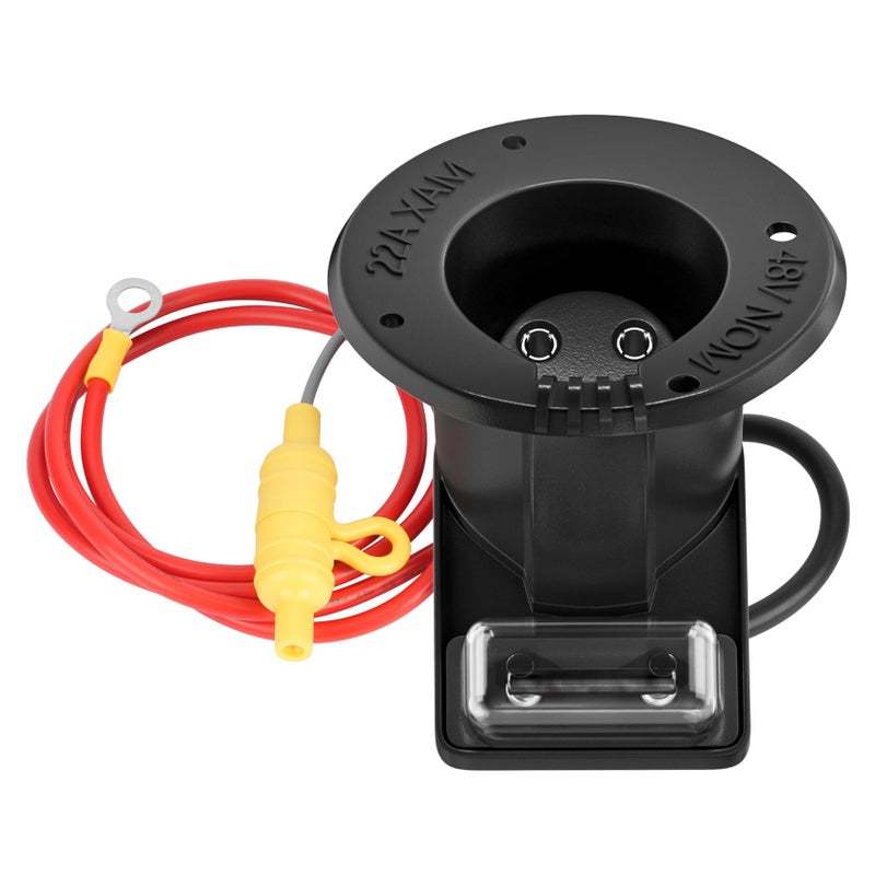 Drive-up Club Car 48V Charger Receptacle with Fuse Assembly for 2000-Up Electric Golf Cart, Club Car DS Charging Port OEM 101802101 101846801 - Image 1